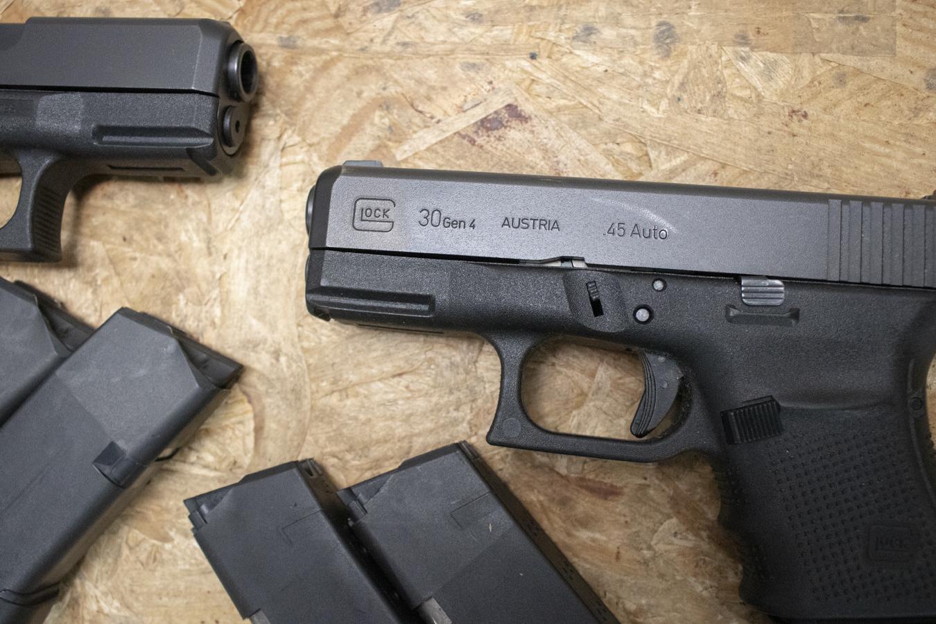GLOCK 30 Gen4 45ACP Police Trade-In Pistols with Three Magazines